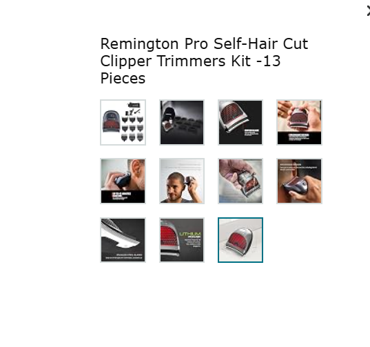 Remington Pro Self-Hair Cut Clipper Trimmers Kit -13 Pieces - Image 3