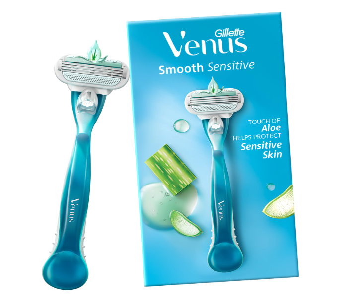 Gillette Venus Smooth Hair Removal Razor for Women with Aloe Vera, 1 Pc