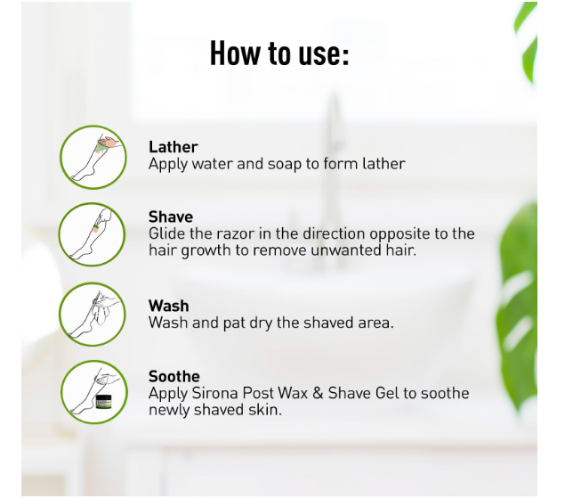 Sirona Reusable Hair Removal Razor for Women (Pack of 1) with Aloe Boost, Shaving Razor - Image 2