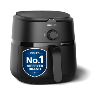 PHILIPS Air Fryer NA120/00, 4.2 Litre, Large uses up to 90% less fat, with Rapid Air Technology