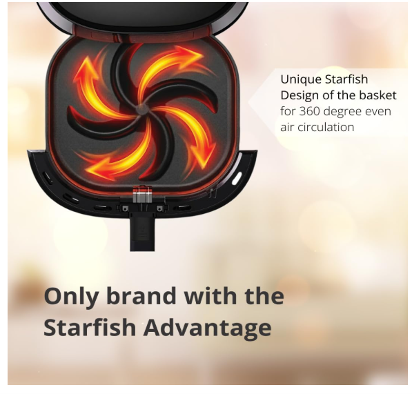 PHILIPS Air Fryer NA120/00, 4.2 Litre, Large uses up to 90% less fat, with Rapid Air Technology - Image 2