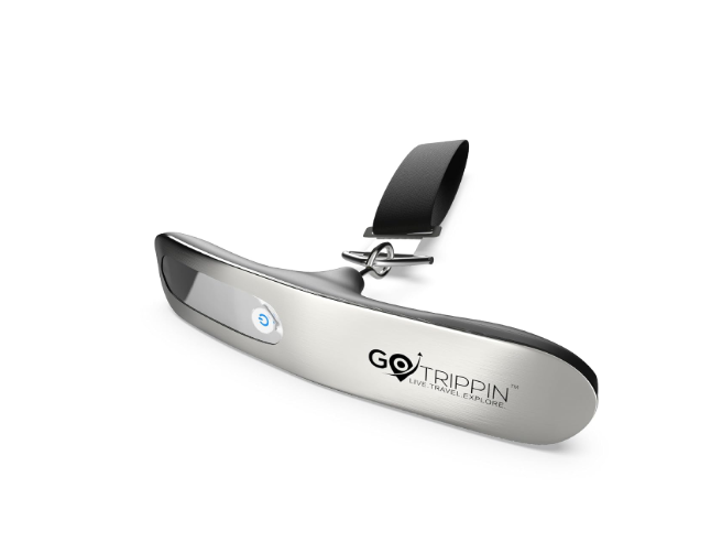 GoTrippin by Destinio Weight Machine for Luggage - 50 kg capacity, Steel body, Lifetime replacement - Digital Portable Electronic Luggage Weighing Scale for home, travel, flights, bags (Silver, 50 kg)