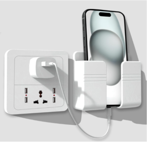 Tensea ABS Mobile Phone Charging Stand,Multi-Functional Storage Holder,Bedside Fixed Rack,Bedroom,Office Accessories,Acrylonitrile Butadiene Styrene,White 01,Portable Electronic Devices,9.9x3x8.6 cm