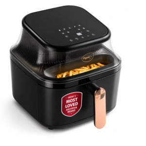 Pigeon by Stovekraft Healthifry 5.4L Digital Air Fryer | 1500W |See Through Glass Window|360° Rapid Air Circulation |80% Less Oil |Non-Stick Basket |Touch Control |Auto Shut-Off |2 Yrs Warranty |Black
