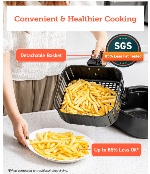 COSORI Pro Gen 2 Air Fryer 5.8L, upgraded version with stable performance and stylish new look, 13 one-touch functions, 100 paper recipes and 1100 recipes in - Image 2