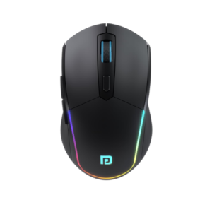 Portronics Toad One Bluetooth Mouse with 2.4 GHz & BT 5.3 Dual Wireless, 6 Buttons, Rechargeable, RGB Lights, Connect 3 Devices, Ergonomic Design for Laptop, Smartphone, Tablet (Black)