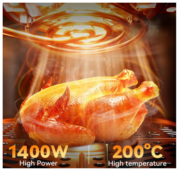 INALSA Air Fryer,4.2 L, 1400W,Non Toxic, AirCrisp Tech,Tasty Fry Digital DW - Image 2