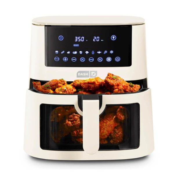 DASH Clear View 7 Quart Digital Air Fryer - Cream