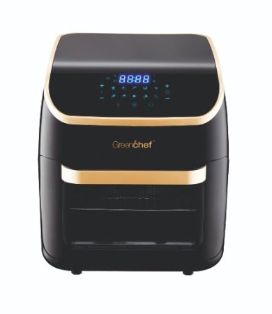 Greenchef Digital Display Air fryer - Sizzle|Baking|Grilling|Roasting|12litre Capacity|10 Touch Preset Menu|7 Accessories|Adjustable temperature and timing|1800 Watts