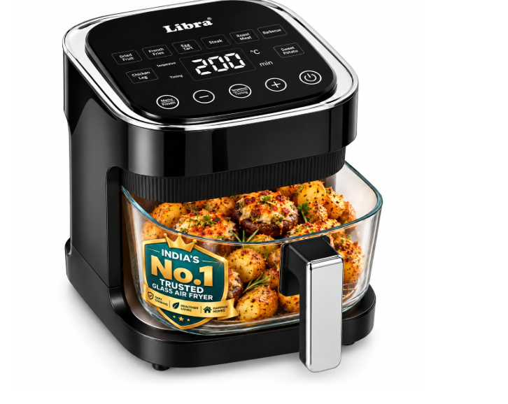 Libra 4.5L Glass Air Fryer Oven - Multifunction Digital Air Fryer for Home