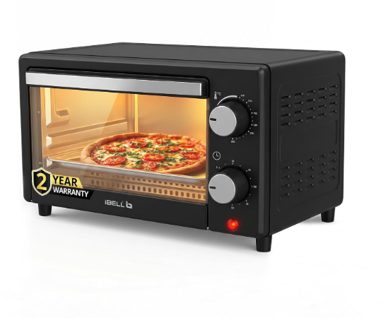 iBELL WAVE10 OTG Oven – 10L Compact Design, 1200W Power | Multi-Function Oven, Toaster & Griller with Adjustable Temperature and Timer Control