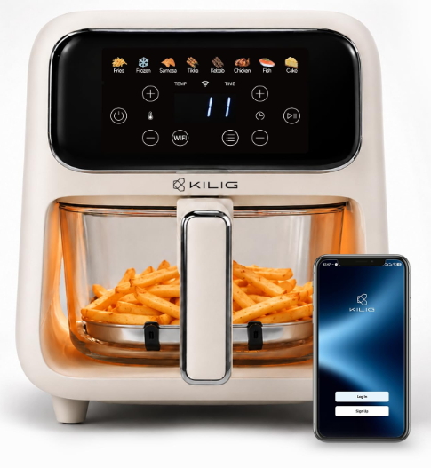 KILIG Nexa Core 4L Glass Basket Air Fryer, WiFi App Control, 2 Yr Warranty