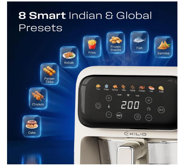 KILIG Nexa Core 4L Glass Basket Air Fryer, WiFi App Control, 2 Yr Warranty - Image 2