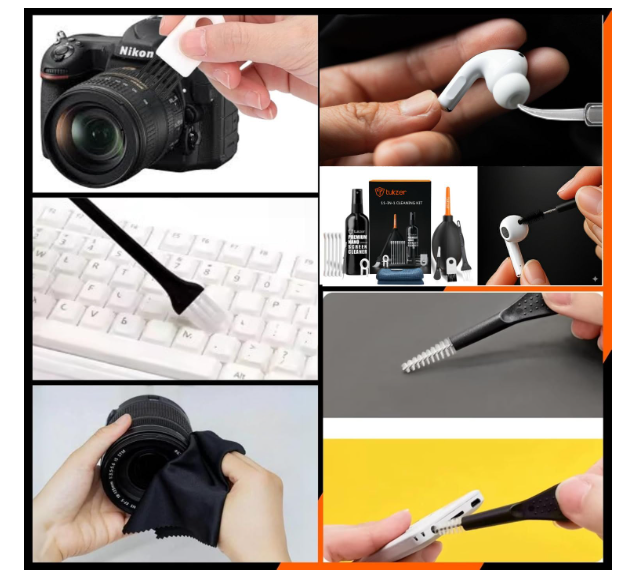 Tukzer Professional 11in1 Cleaning Kit for Laptop Tablet Smartphone Camera airpods (100mlCleaning Solution, AirBlower, CottonSwabs,Toothpick Cleaner, Keycap Puller, Microfiber Cloth,Universal Brushes) - Image 2