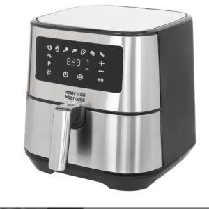 AMERICAN MICRONIC® 6.5 L Digital Air Fryer | 1700W TurboTunnel Fresh Air Technology | 200 °C Max Temp | 60-Min Timer | 8 One-Touch Preset Menus | Healthy Oil-Free Cooking