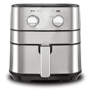 AMERICAN MICRONIC® 6.5 L Air Fryer for Home | 1700W Rapid Air Technology | Removable Basket | 60-Min Timer | Fry, Grill, Roast & Bake | Free Recipe Book | AMI-AFM-65LDx (Black & Steel)