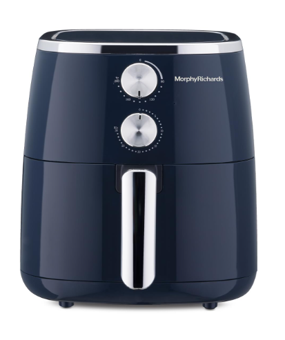 Morphy Richards 5 Litre Classic Crisp Pro Air Fryer|Easy Knob Control|Adjustable Time & Temperature Control|Voltage Fluctuation Protection|Non-stick Coated Basket|2 Year Product Warranty|Blue|1500W