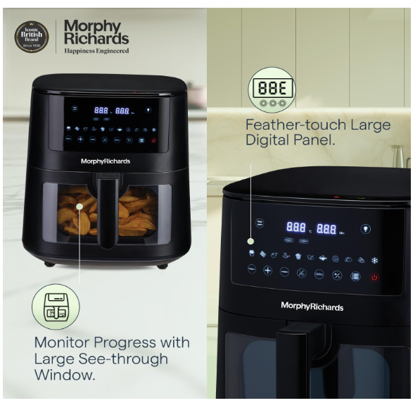 Morphy Richards Crystal Crysp transparent Air fryer for home | See through air fryer oven | 6.5L healthy air-fryer - stay guilt-free - Image 3