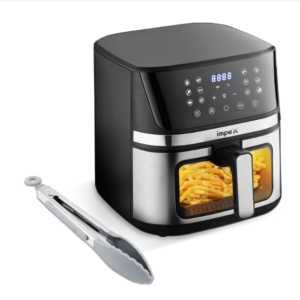 Impex SmartFry DS65 Digital Air Fryer for Home 6.5L| 1600W Smart Touch Panel| 12 Preset Menus| Cyclonic Airflow| Glass Window| SS Heating Coil| Cool Touch Handle| Auto Cut Off| 2 Yr Warranty| Black