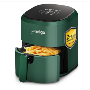Impex Digital Air Fryer 10 in 1 | 1200 W Oil-free Cooking | 4.5 L Instant Electric Air Fryer for Home Auto Cut Off, Fry, Grill, Roast, Steam, and Bake | 2 Years Warranty