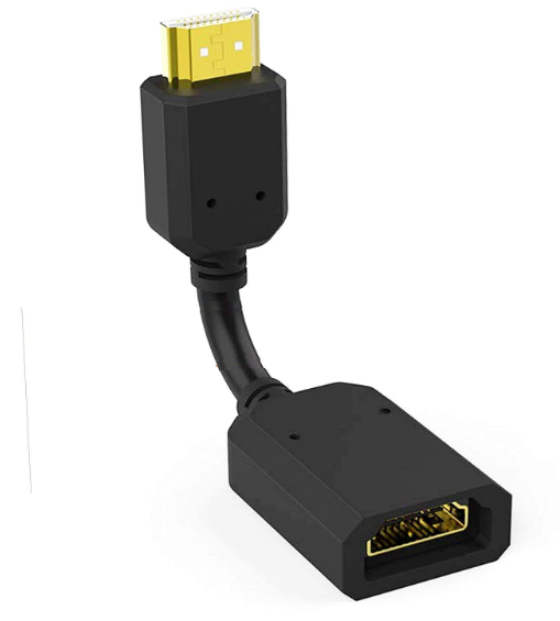 Lapster HDMI Male to Female Extension Cable high Speed Cable for LED/LCD TV, Laptop - 10 cm Black