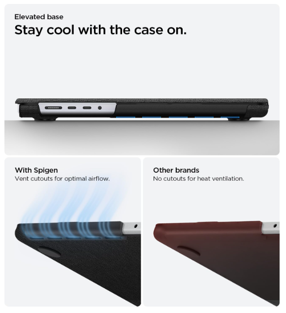 Spigen Urban Fit Designed for New MacBook Pro 16 inch Hard Shell Case with M4/Pro/Max (2024) and M3/M2/M1/Pro/Max (2023-2021) - Black - Image 2