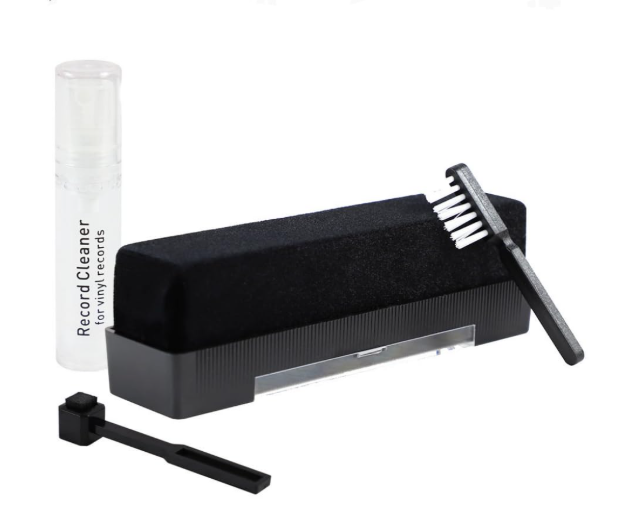 CLAW R04A Vinyl Record Cleaning Kit (4 in 1) - Velvet Brush Cleaner, Small Brush, Carbon Fiber & 10 ML Cleaning Solution for Vinyl Record Turntable Player