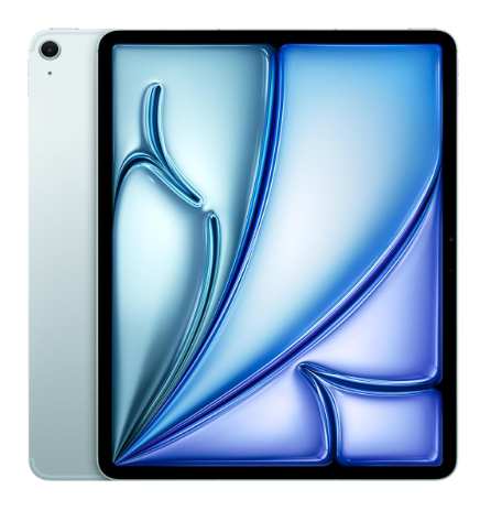 Apple iPad Air 13″ (M2): Liquid Retina Display, 512GB, Landscape 12MP Front Camera / 12MP Back Camera, Wi-Fi 6E + 5G Cellular with eSIM, Touch ID, All-Day Battery Life — Blue