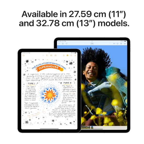Apple iPad Air 13″ (M2): Liquid Retina Display, 512GB, Landscape 12MP Front Camera / 12MP Back Camera, Wi-Fi 6E + 5G Cellular with eSIM, Touch ID, All-Day Battery Life — Blue - Image 2
