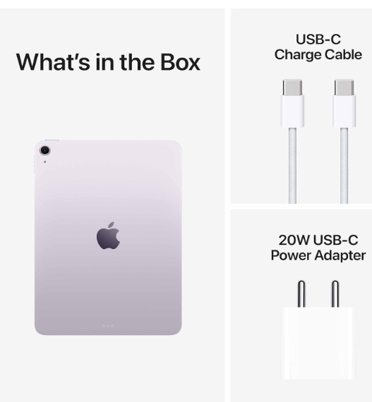 Apple iPad Air 27.59 cm (11″) (M4): Liquid Retina Display, 1 TB, 12MP Front/Back Camera, Wi-Fi 7 with Apple N1, Touch ID, All-Day Battery Life — Purple - Image 2
