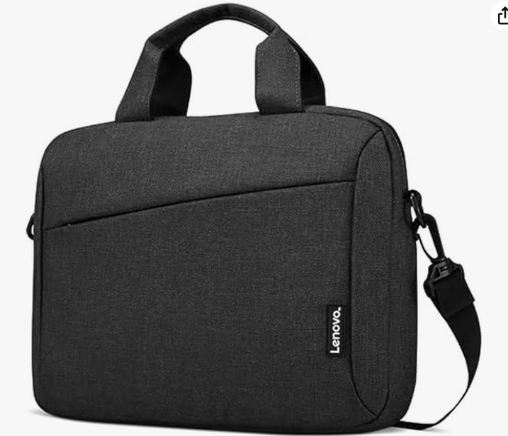 Lenovo Laptop Bag T210, Messenger Shoulder Bag for Laptop or Tablet, Sleek, Durable & Water-Repellent Fabric