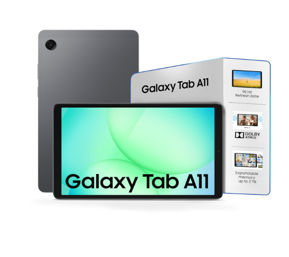 Samsung Galaxy Tab A11, 22.05 cm (8.7 inch) TFT LCD Display, 4 GB RAM, 64 GB Storage, Wi-Fi + LTE Tablet, Gray