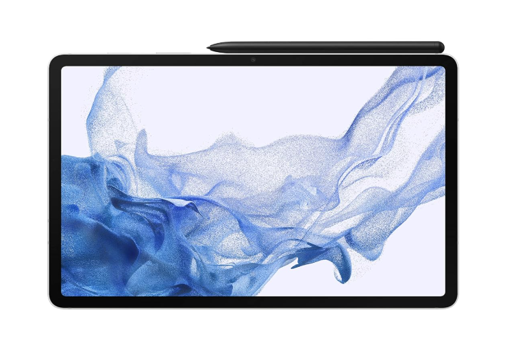 Samsung Galaxy Tab S8 | 27.81cm (11.0") LCD Display | 4nm Processor | 8,000 mAh Battery | Dolby Atmos Quad Speakers | Android 12.0 | 8GB+128GB | 12GB+256GB | Wi-Fi | 5G | S Pen Support | Silver