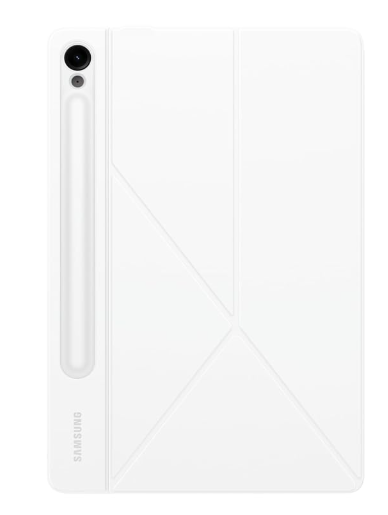 SAMSUNG Galaxy Tab S9 Smart Book Cover, Tablet Protector Case, Landscape and Portrait Viewing Stand, Magnetic Back, Auto Screen On/Off, US Version, EF-BX710PWEGUJ, White