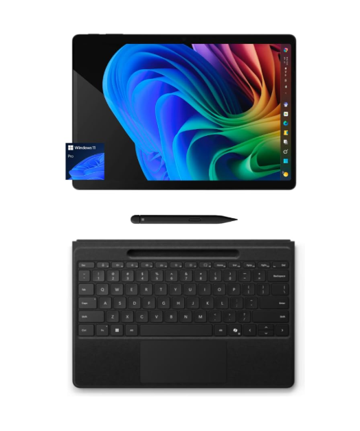 Microsoft Surface Pro 11 Bundle, 2-in-1 Tablet with Flex Keyboard and Slim Pen, Copilot+ PC, 13 Inch Touch Screen OLED Screen, Snapdragon X Elite (12 Core), 16GB RAM, 1TB SSD, Windows 11 Pro,