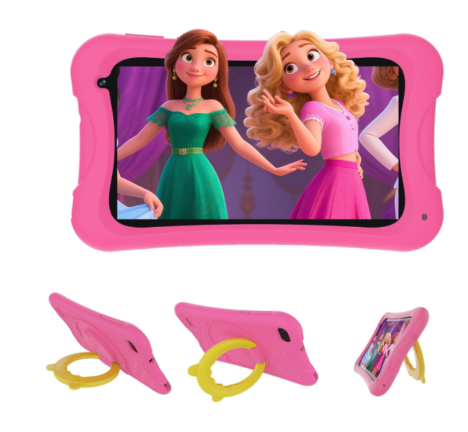 DigiLand 7 Inch Kids Tablet 3-8 Years, Android 13 Tablet for Kids, 4G+32GB to 128GB, Dual Camera Toddler, Best Electronic Tablet Gift for Kids, Shockproof