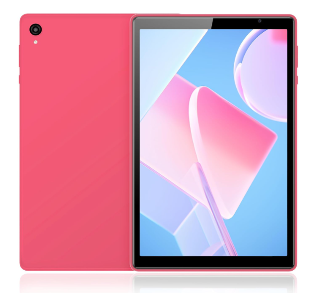 Veidoo Android 15 Tablet, 10.1 Inch Tablet with 3GB RAM 64GB ROM Octa Core Processor, 5G WiFi, 1280x800 IPS FHD Touch Screen, 2MP+5MP Camera, Face Recognition Eye Protection Mode (Rose Pink)