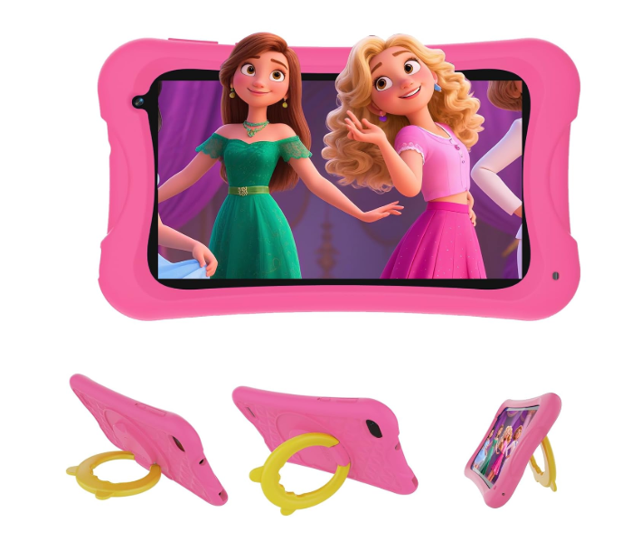 DigiLand 7 Inch Kids Tablet 3-8 Years, Android 13 Tablet for Kids, 4G+32GB to 128GB, Dual Camera Toddler, Best Electronic Tablet Gift for Kids, Shockproof