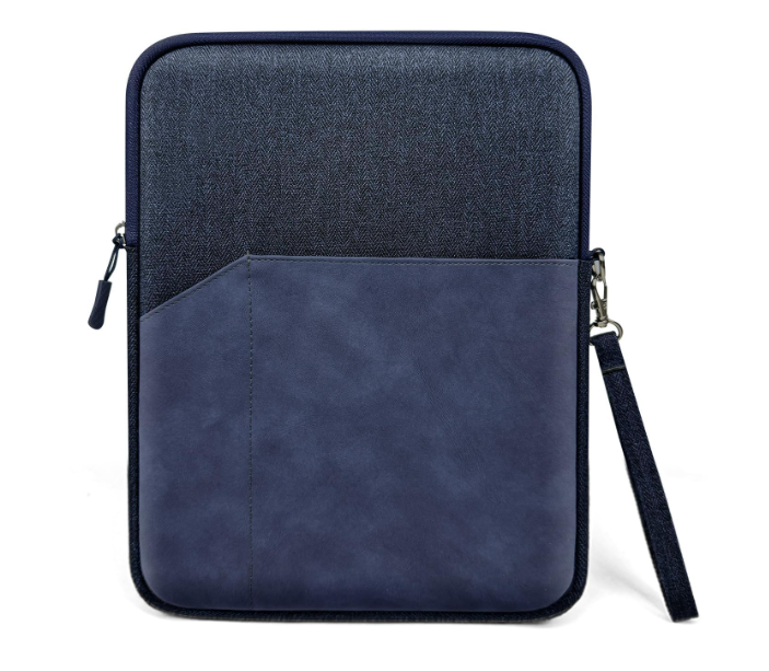 MOCA 13 Inch Tablet Sleeve Carrying Case for iPad Pro 12.9, Surface Pro 9/8/X, Galaxy Tab S9 Plus/S8 Plus, with Accessory Pocket (Navy Blue, 13 inch)