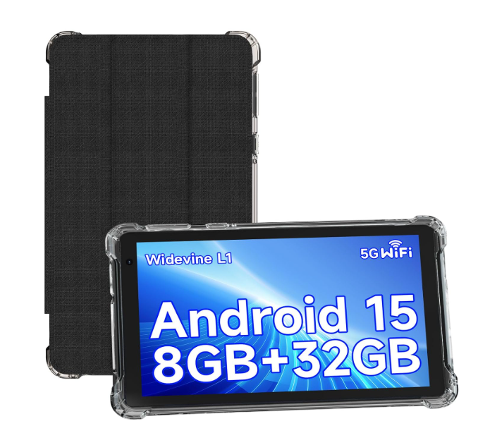 YQSAVIOR 7 Inch Tablet 4GB RAM 32GB ROM Quad-Core Android Processor 14 Tablet PC for Kids, IPS Screen, Dual Camera, WiFi, Bluetooth