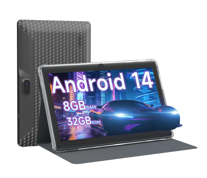 YQSAVIOR 7-inch Tablet | Android 14 | Tablet with Protective Case