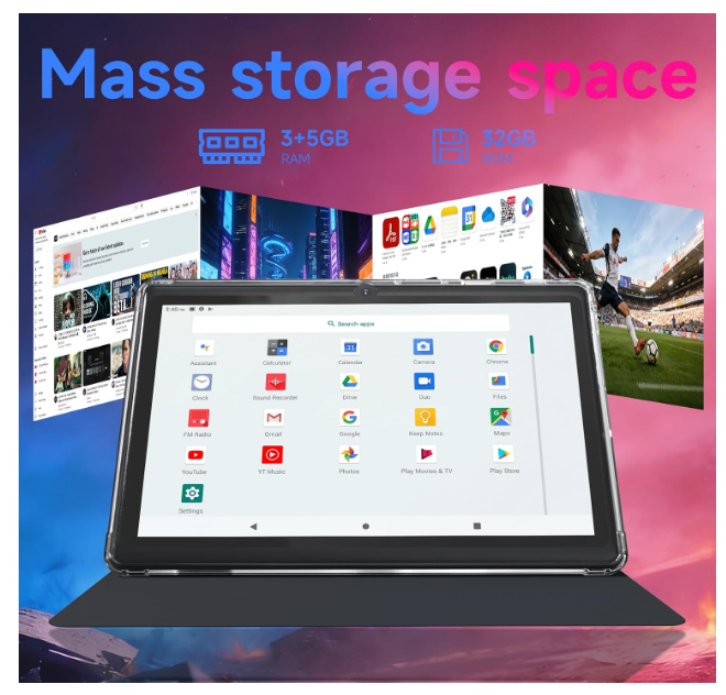 YQSAVIOR 7-inch Tablet | Android 14 | Tablet with Protective Case - Image 2