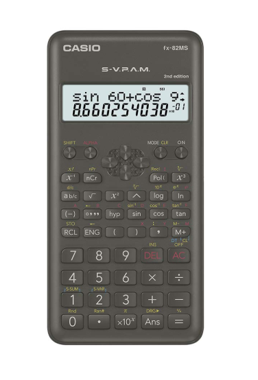 Casio FX-82MS 2nd Gen Non-Programmable Scientific Calculator, 240 Functions and 2-line Display