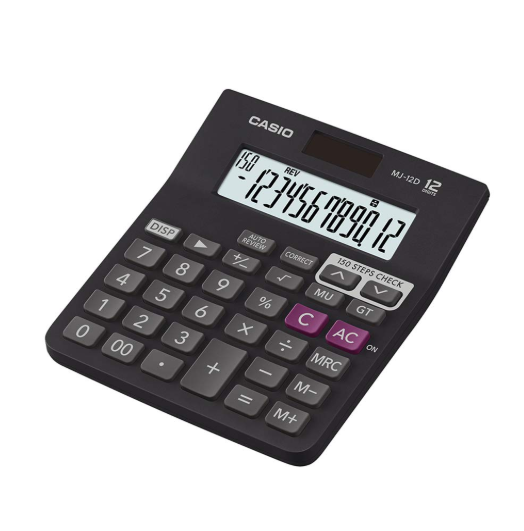Casio MJ-12D 150 Steps Check and Correct Desktop Financial Calculator, Black