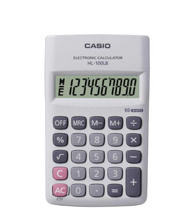 Casio HL-100LB Portable Calculator, 10 Digit
