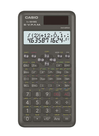 Casio FX-991MS 2nd Gen Non-Programmable Scientific Calculator, 401 Functions and 2-line Display