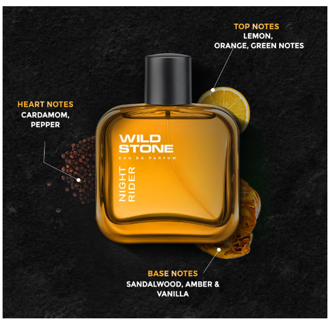 Wild Stone Night Rider Perfume For Men, 100ml EDP Spray Long Lasting Smell, Premium Perfume, Oriental Fougere Scent - Image 2