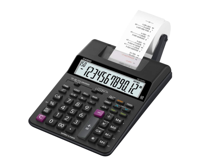 Casio HR-100RC-BK 150 Steps Check & Correct Printing Financial Calculator with Reprint Feature,Black