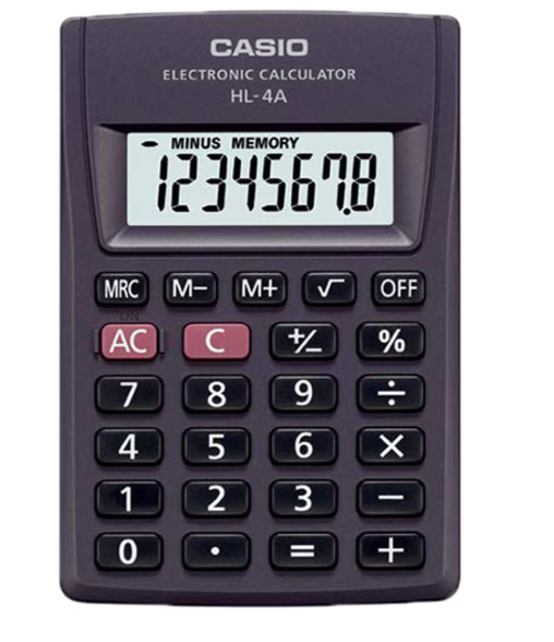 Casio HL-4A Portable Calculator, Extra Small Size