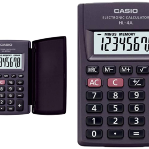 Casio HL820LV-BK Portable Calculator with Flap Cover & Casio HL-4A Portable Calculator, Extra Small Size